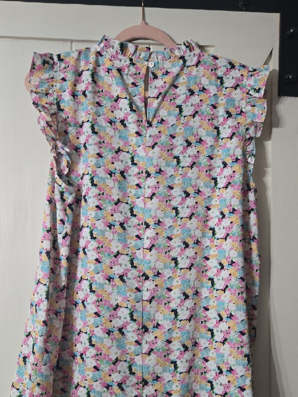 Floral Ruffle Sleeve Blouse - Pink Multi - Picture 6 of 6